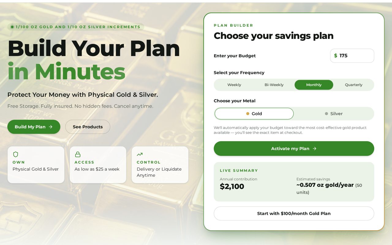 Click “Build My Plan”